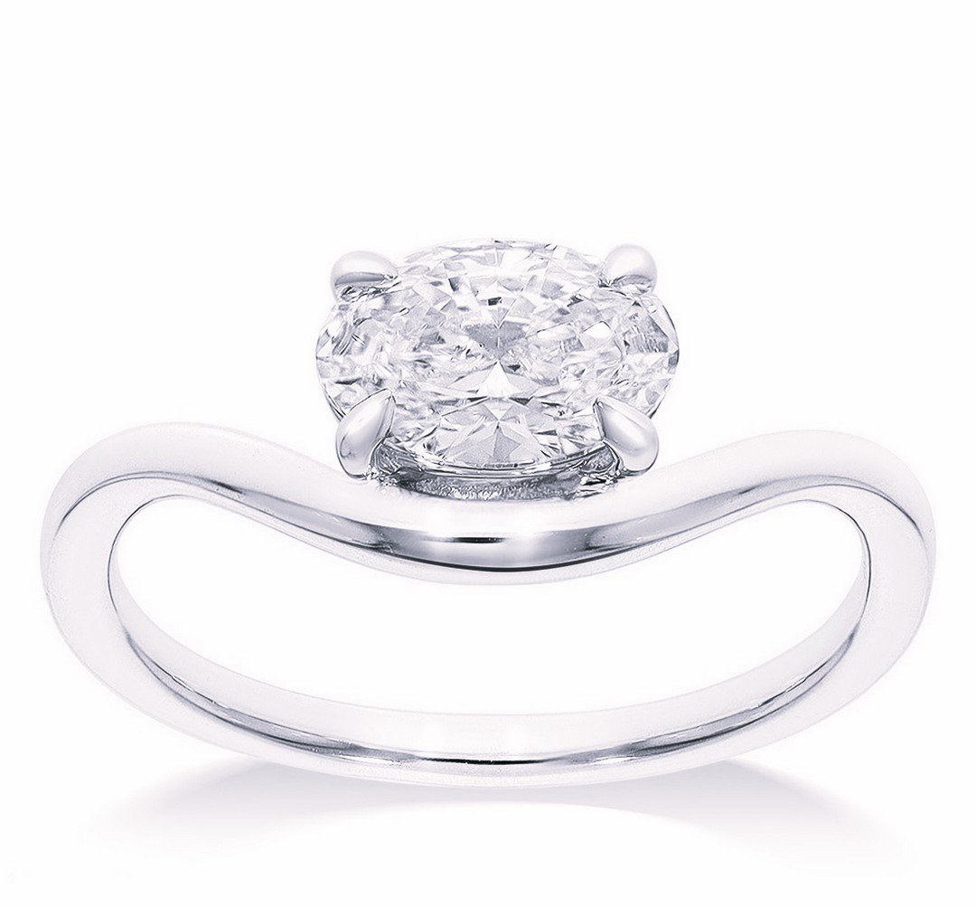LG - 14K 1.00CT D-RING LDS OVL CERTIFIED